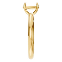 RI-9495 Yellow Gold Ring UNSET - Side View