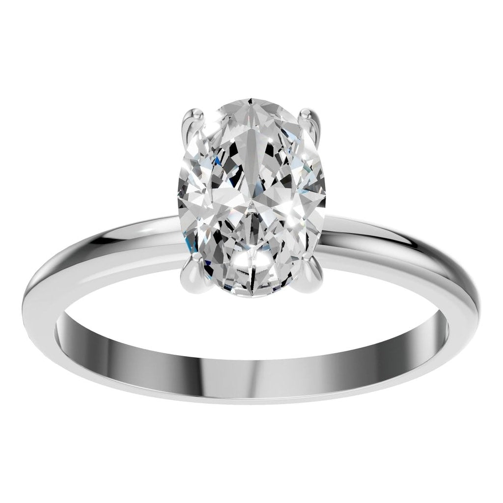 RI-9495 White Gold Ring SET - Front View