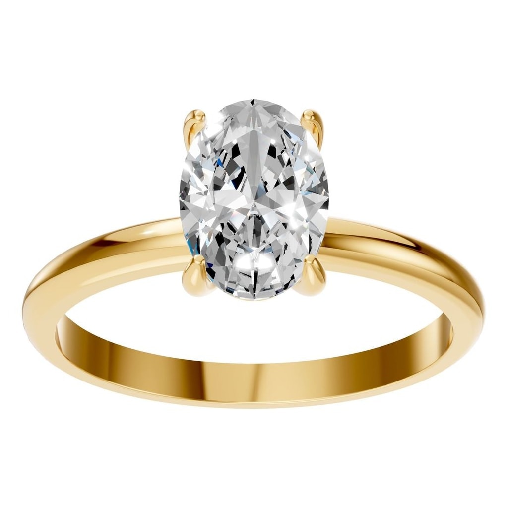 RI-9495 Yellow Gold Ring SET - Front View