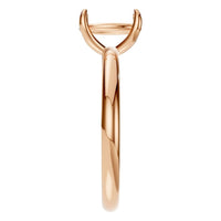RI-9495 Rose Gold Ring UNSET - Side View