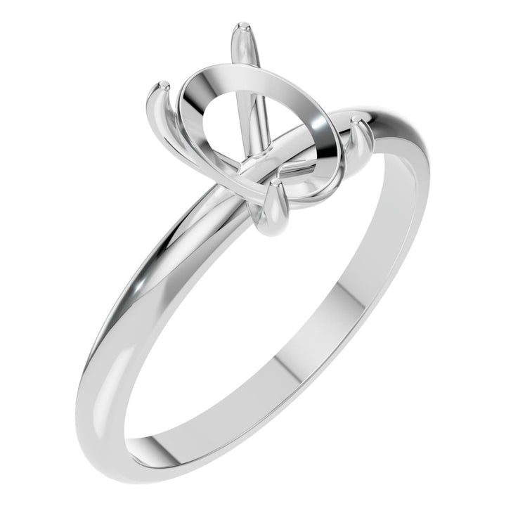 Solitaire Ring Mounting - Oval 8x5.5mm