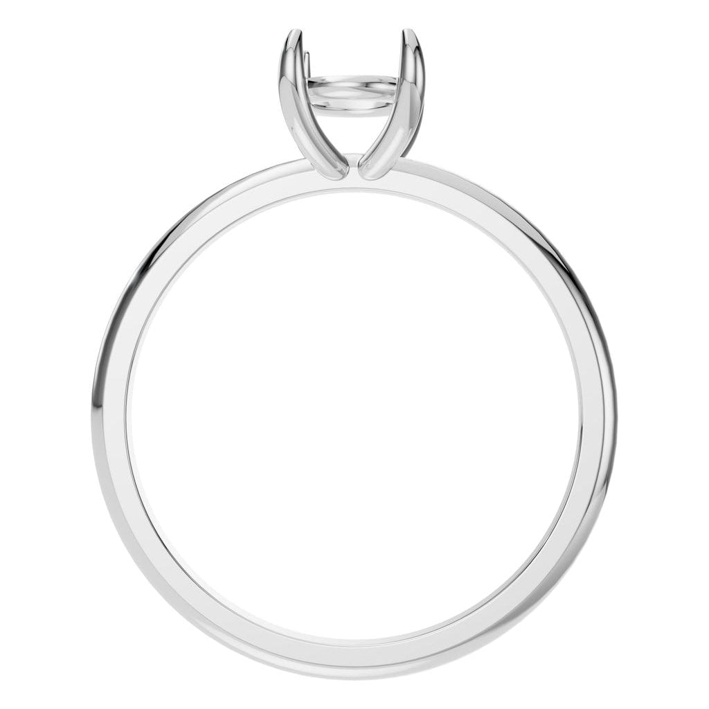 RI-9495 White Gold Ring UNSET - Top View