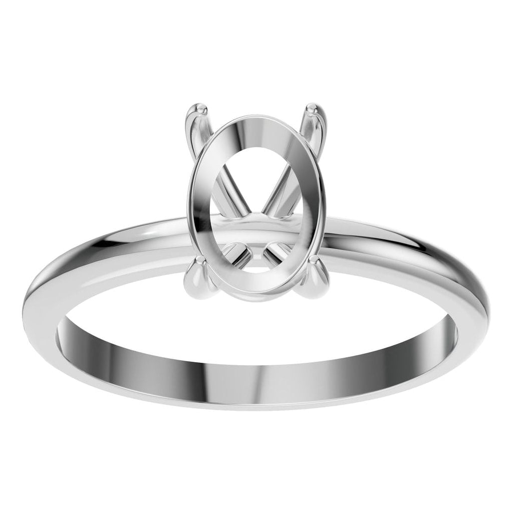 RI-9495 White Gold Ring UNSET - Front View