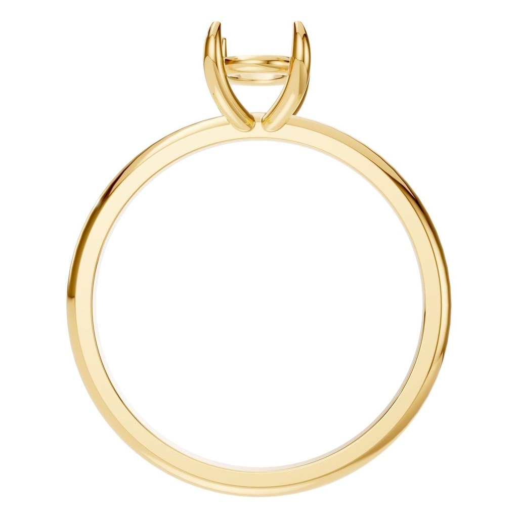 RI-9495 Yellow Gold Ring UNSET - Top View