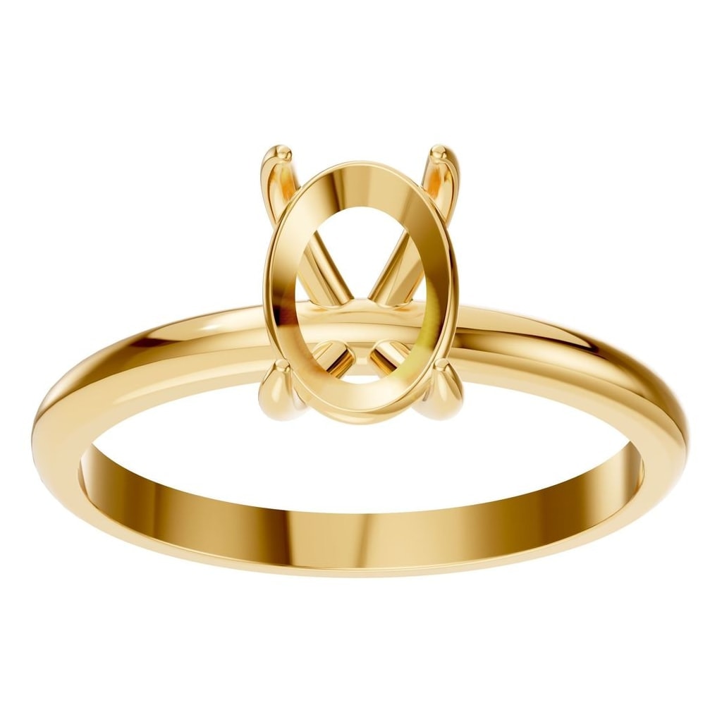 RI-9495 Yellow Gold Ring UNSET - Front View