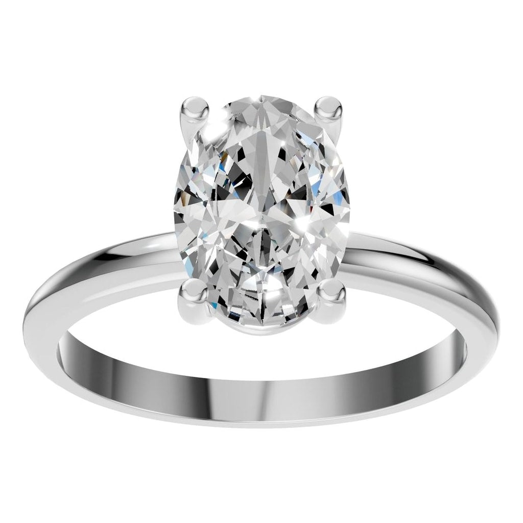 RI-9495 White Gold Ring SET - Front View