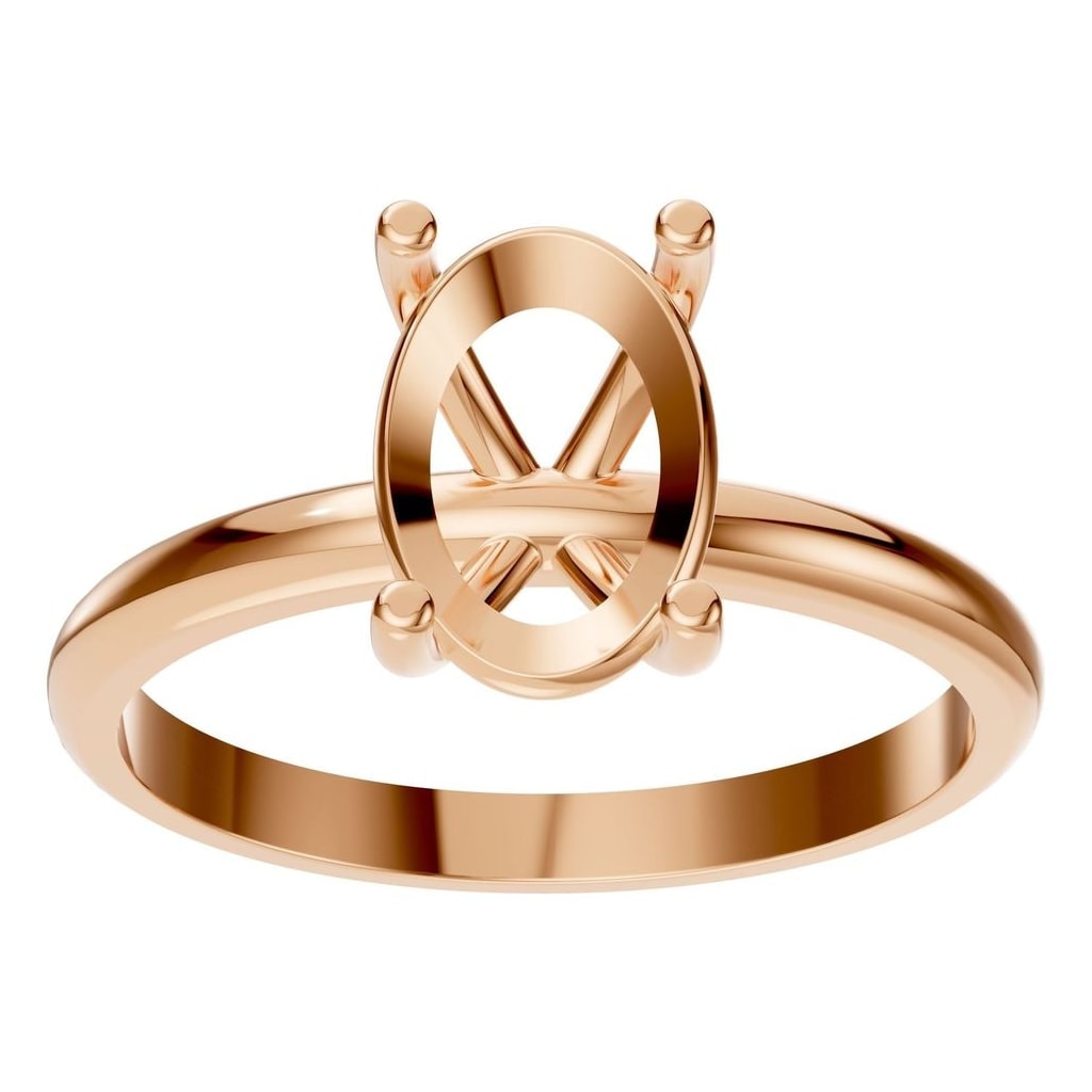 RI-9495 Rose Gold Ring UNSET - Front View