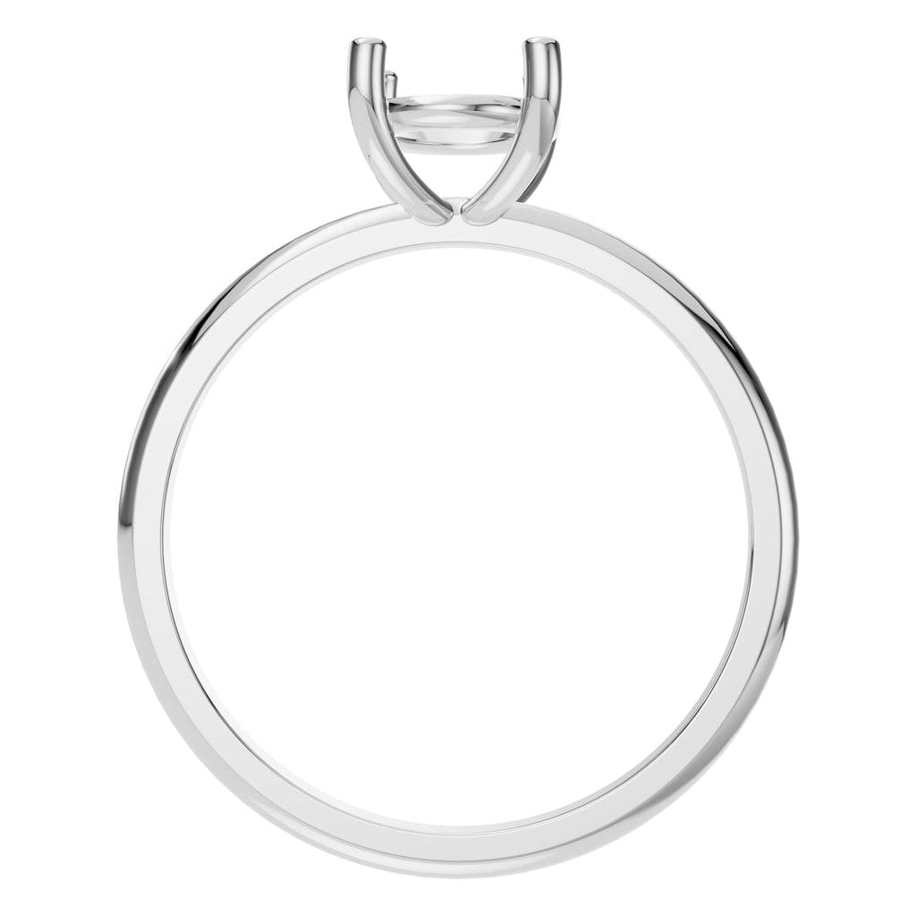 RI-9495 White Gold Ring UNSET - Top View