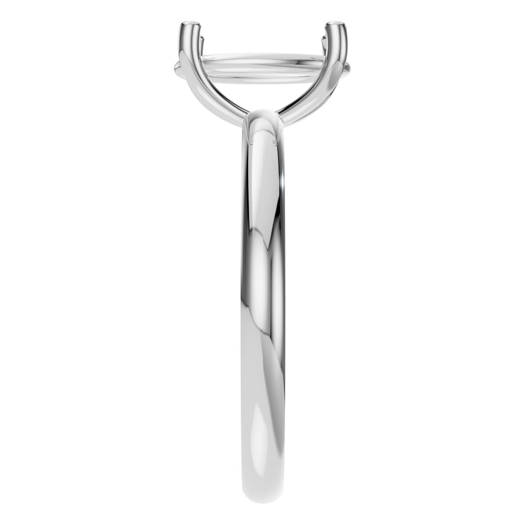 RI-9495 White Gold Ring UNSET - Side View