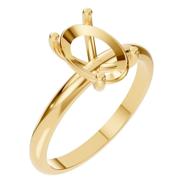 Solitaire Ring Mounting - Oval 9x6mm