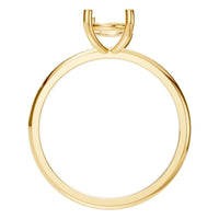 RI-9495 Yellow Gold Ring UNSET - Top View