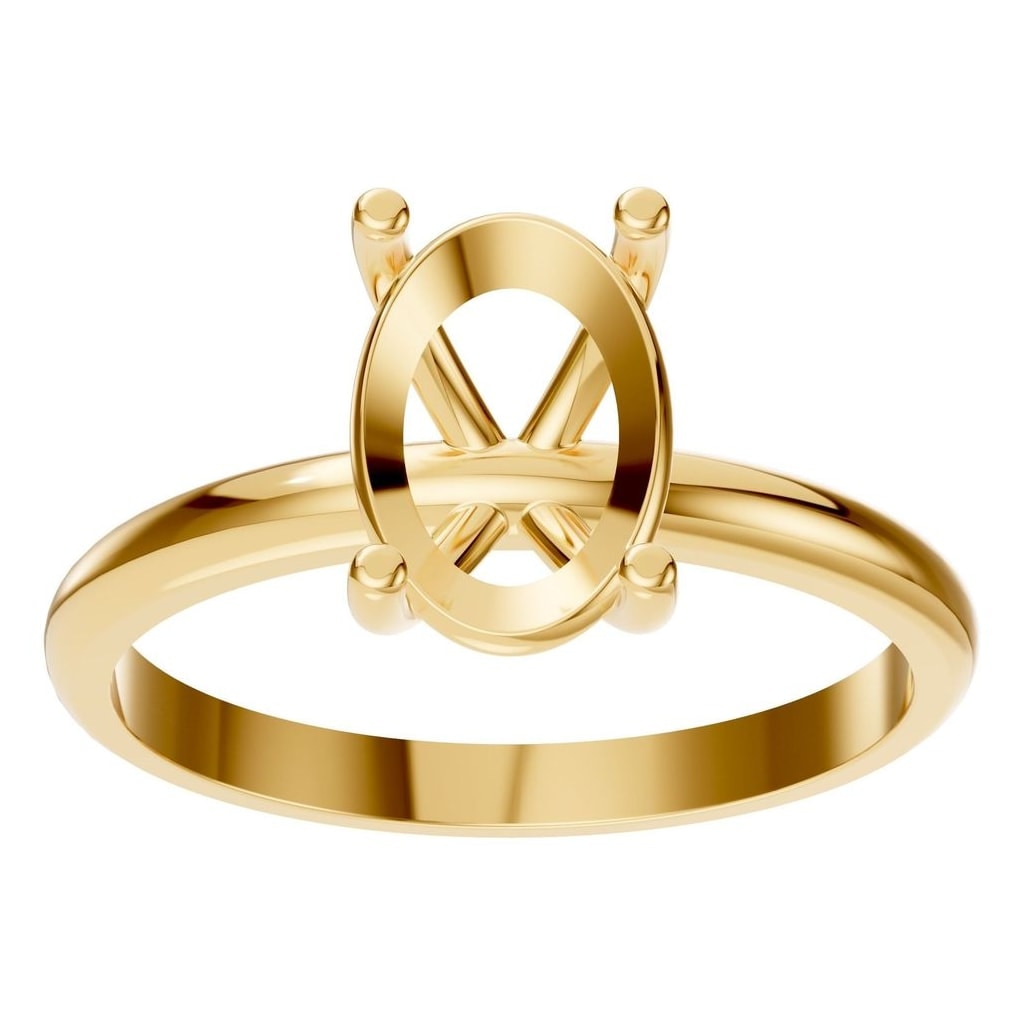 RI-9495 Yellow Gold Ring UNSET - Front View
