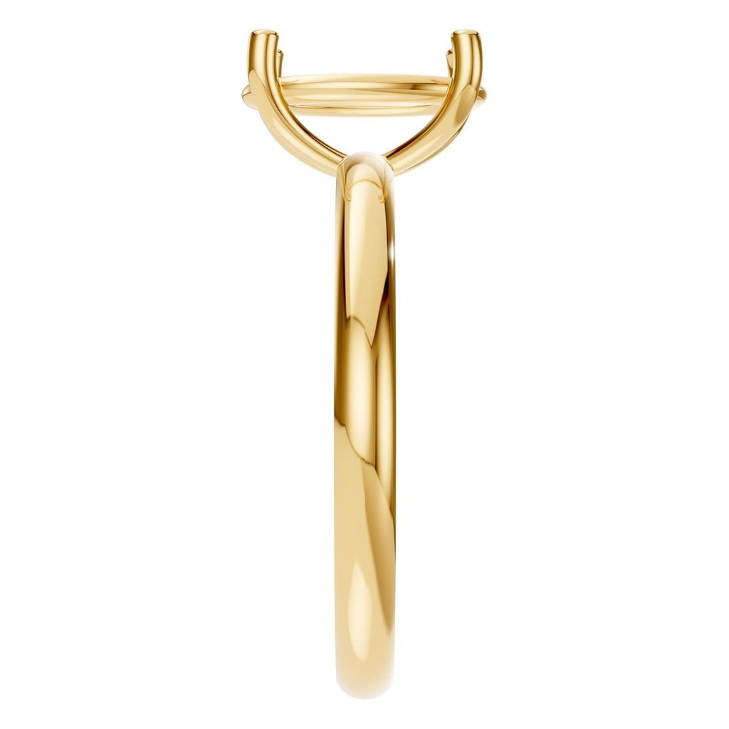 RI-9495 Yellow Gold Ring UNSET - Side View