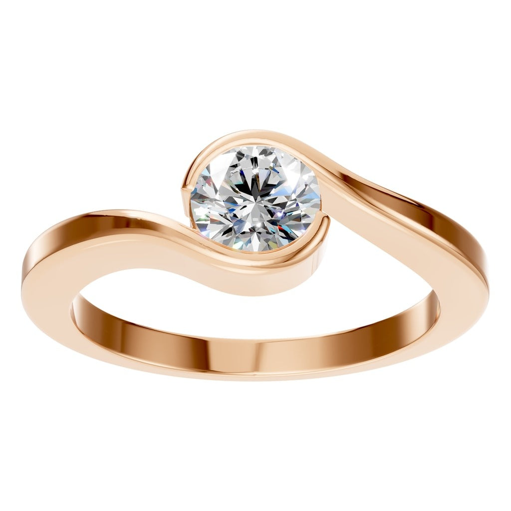 RI-9501 Rose Gold Ring SET - Front View