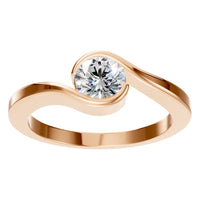 RI-9501 Rose Gold Ring SET - Front View