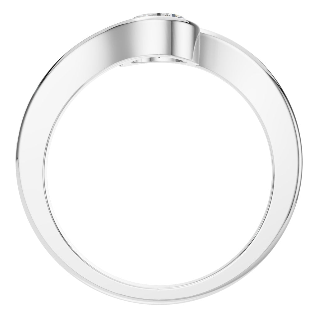 RI-9501 White Gold Ring SET - Top View