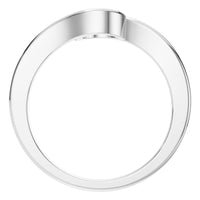 RI-9501 White Gold Ring UNSET - Top View
