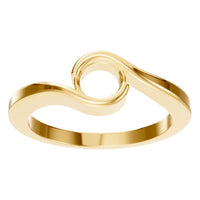 RI-9501 Yellow Gold Ring UNSET - Front View