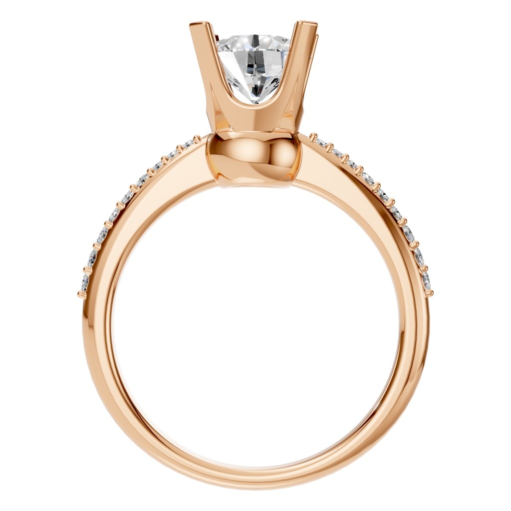 RI-9510 Rose Gold Ring SET - Top View