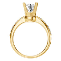 RI-9510 Yellow Gold Ring SET - Top View