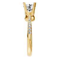RI-9510 Yellow Gold Ring SET - Side View