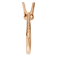 RI-9510 Rose Gold Ring UNSET - Side View