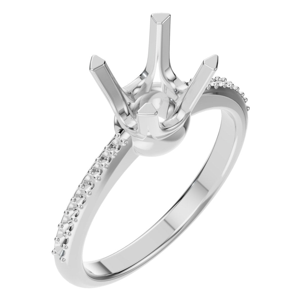 RI-9510 White Gold Ring UNSET - Main View
