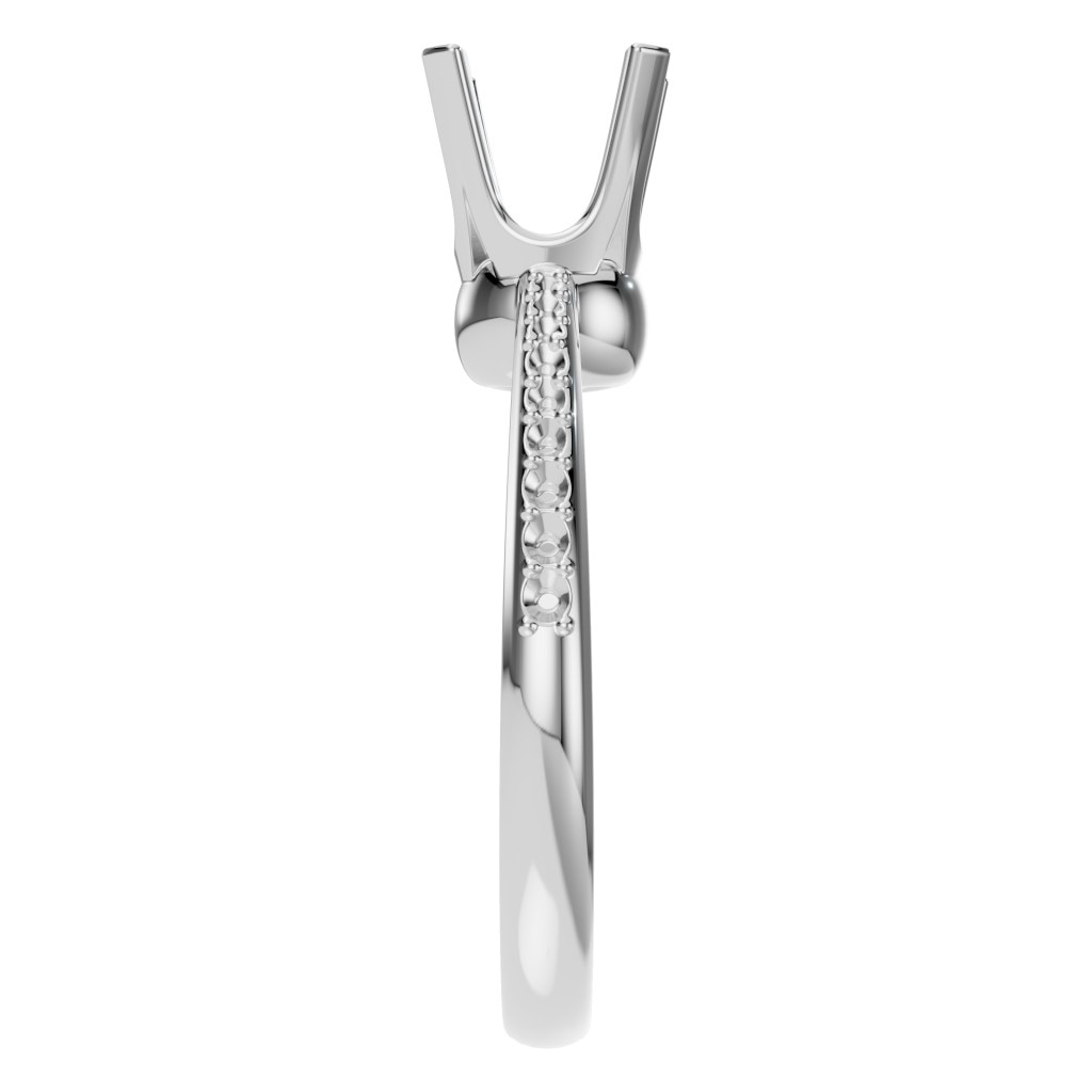 RI-9510 White Gold Ring UNSET - Side View