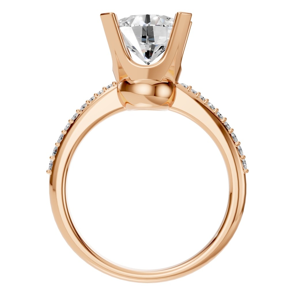 RI-9510 Rose Gold Ring SET - Top View