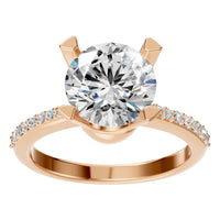 RI-9510 Rose Gold Ring SET - Front View