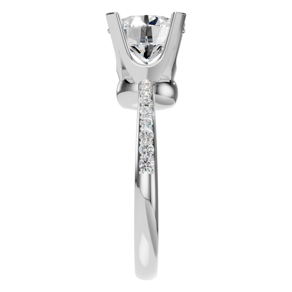 RI-9510 White Gold Ring SET - Side View