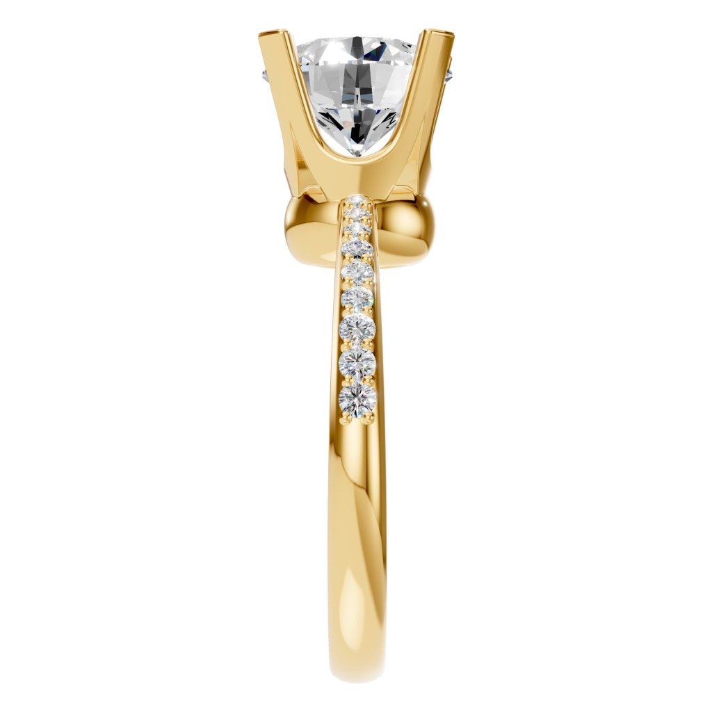 RI-9510 Yellow Gold Ring SET - Side View