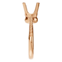 RI-9510 Rose Gold Ring UNSET - Side View