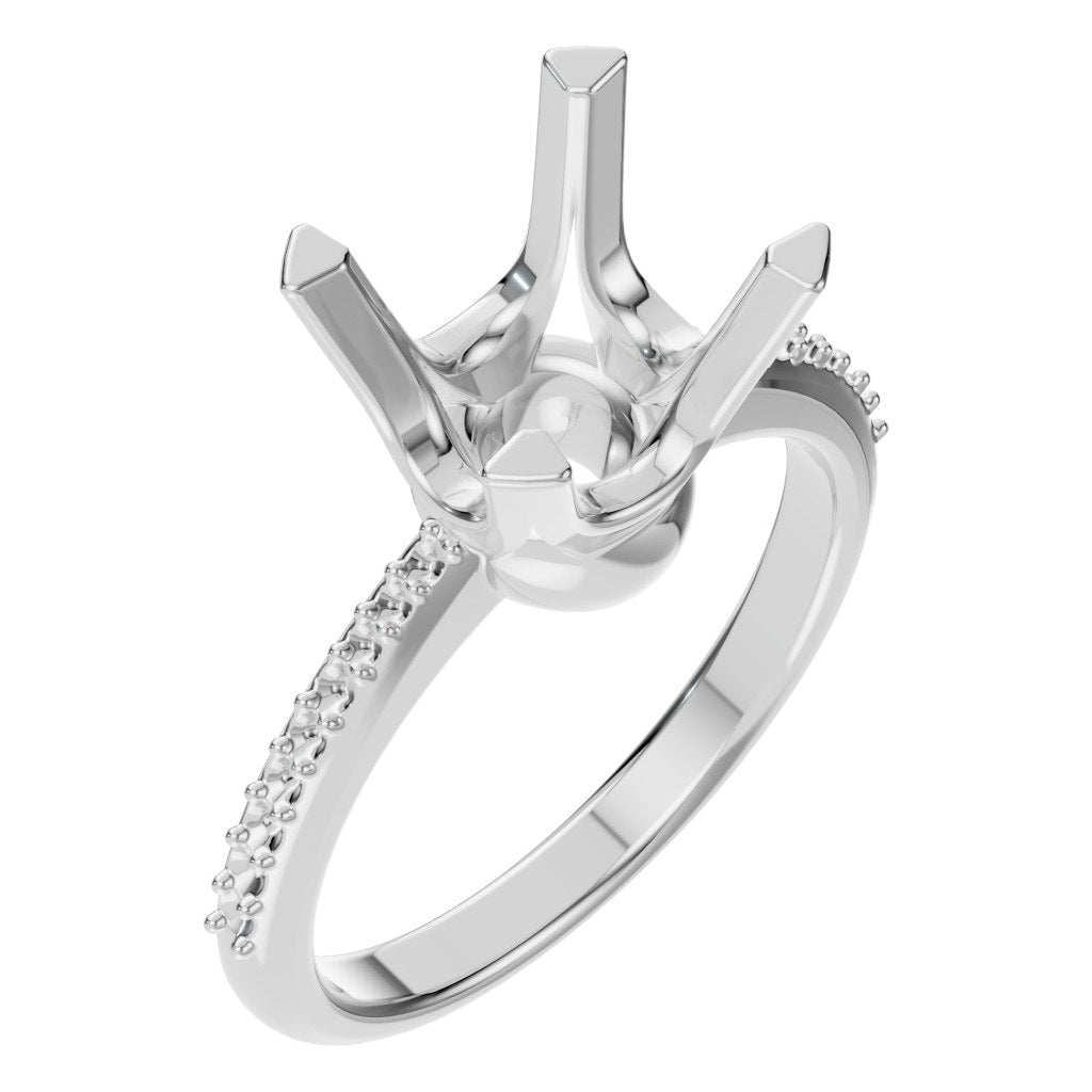 RI-9510 White Gold Ring UNSET - Main View