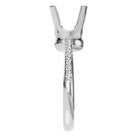RI-9510 White Gold Ring UNSET - Side View