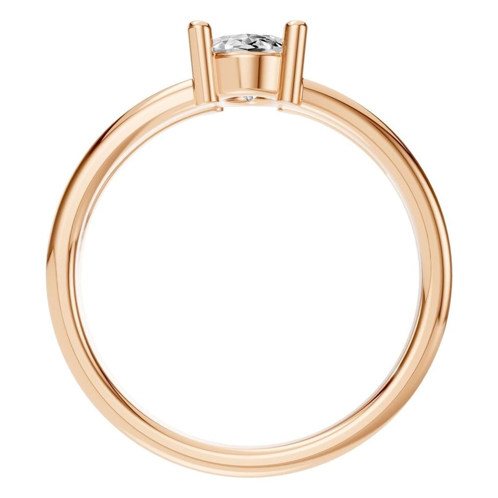 RI-9533 Rose Gold Ring SET - Top View