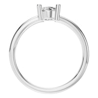 RI-9533 White Gold Ring SET - Top View