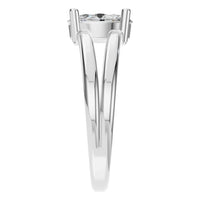 RI-9533 White Gold Ring SET - Side View