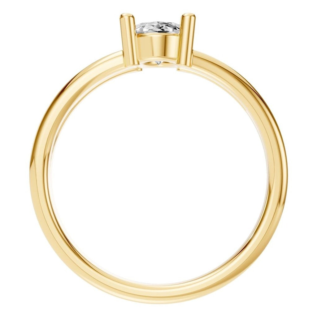 RI-9533 Yellow Gold Ring SET - Top View