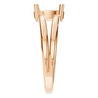 RI-9533 Rose Gold Ring UNSET - Side View