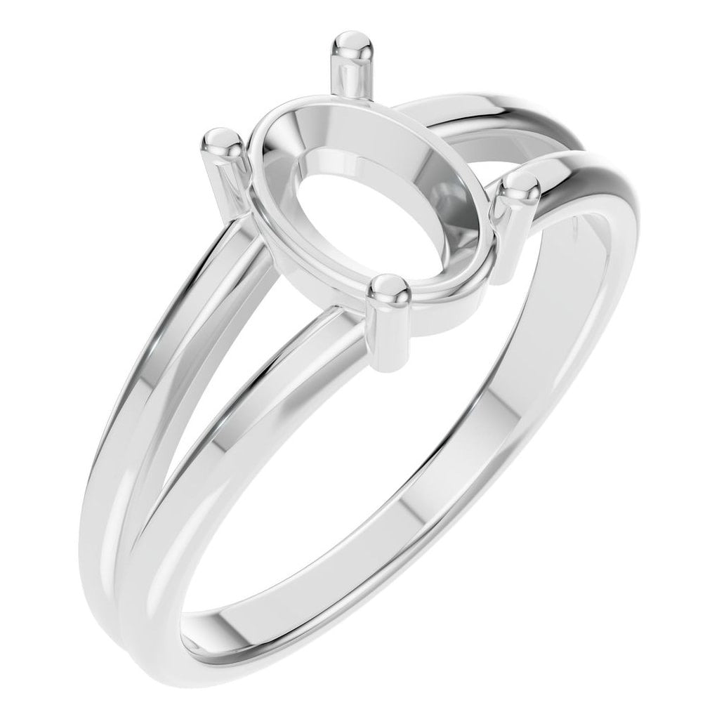 RI-9533 White Gold Ring UNSET - Main View