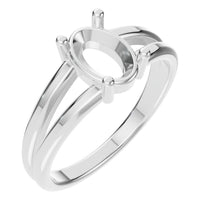 RI-9533 White Gold Ring UNSET - Main View
