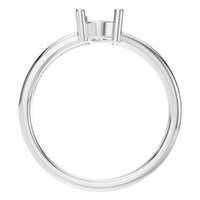 RI-9533 White Gold Ring UNSET - Top View