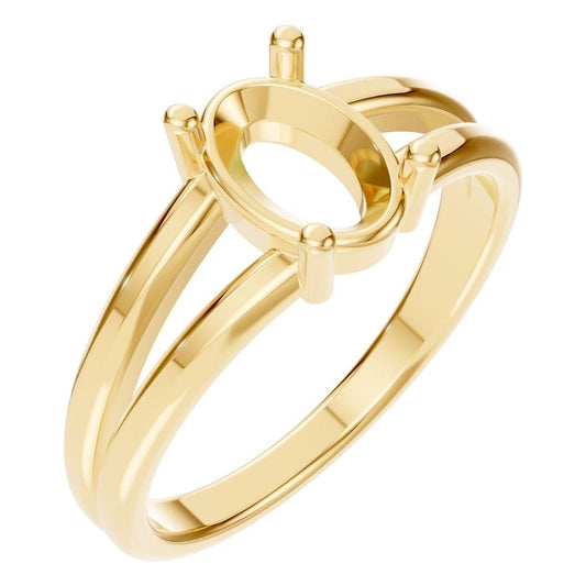 RI-9533 Yellow Gold Ring UNSET - Main View
