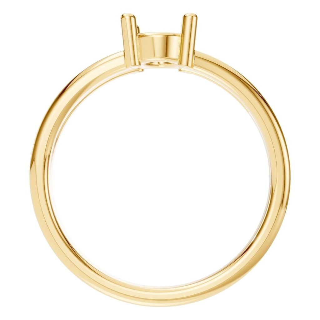 RI-9533 Yellow Gold Ring UNSET - Top View