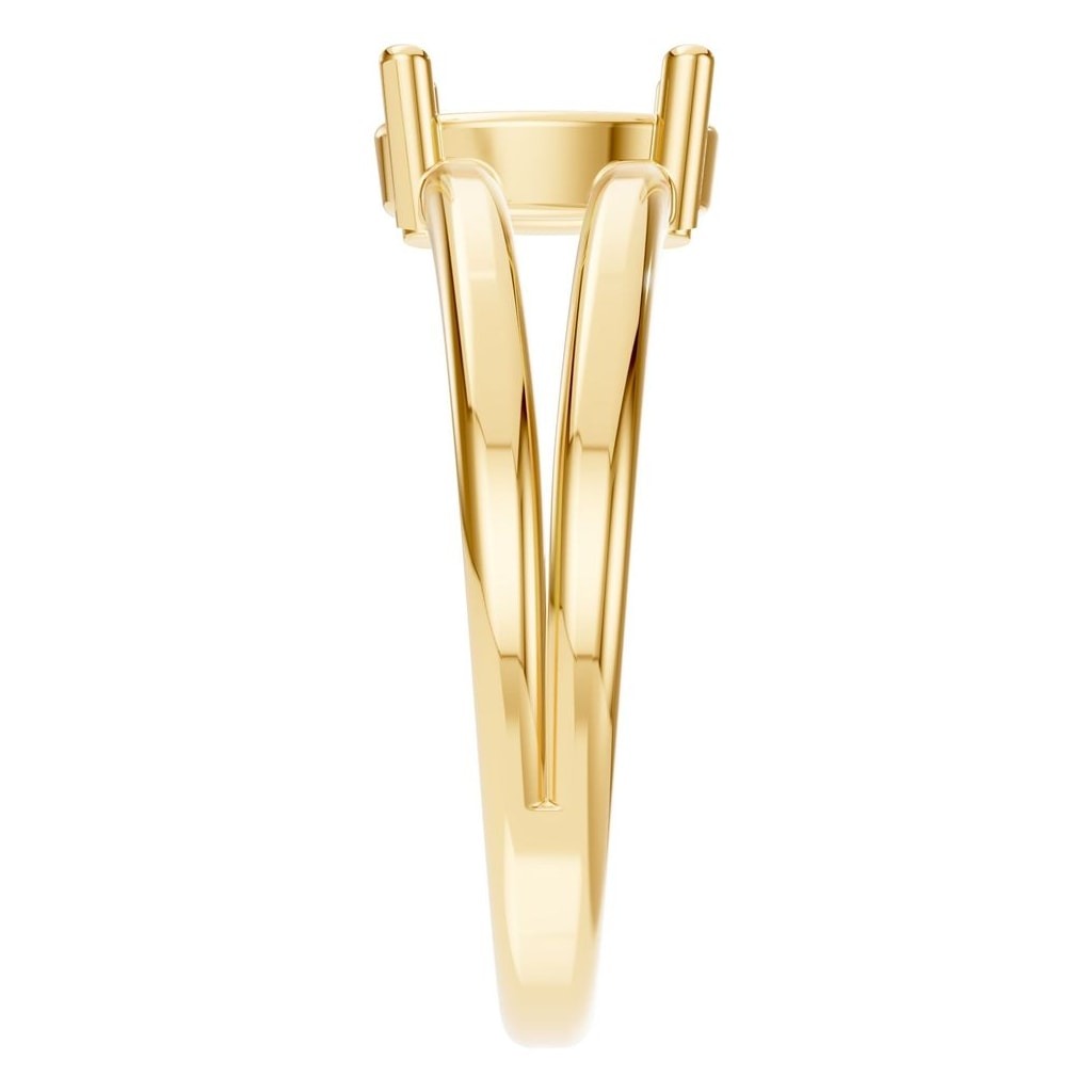RI-9533 Yellow Gold Ring UNSET - Side View