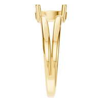 RI-9533 Yellow Gold Ring UNSET - Side View