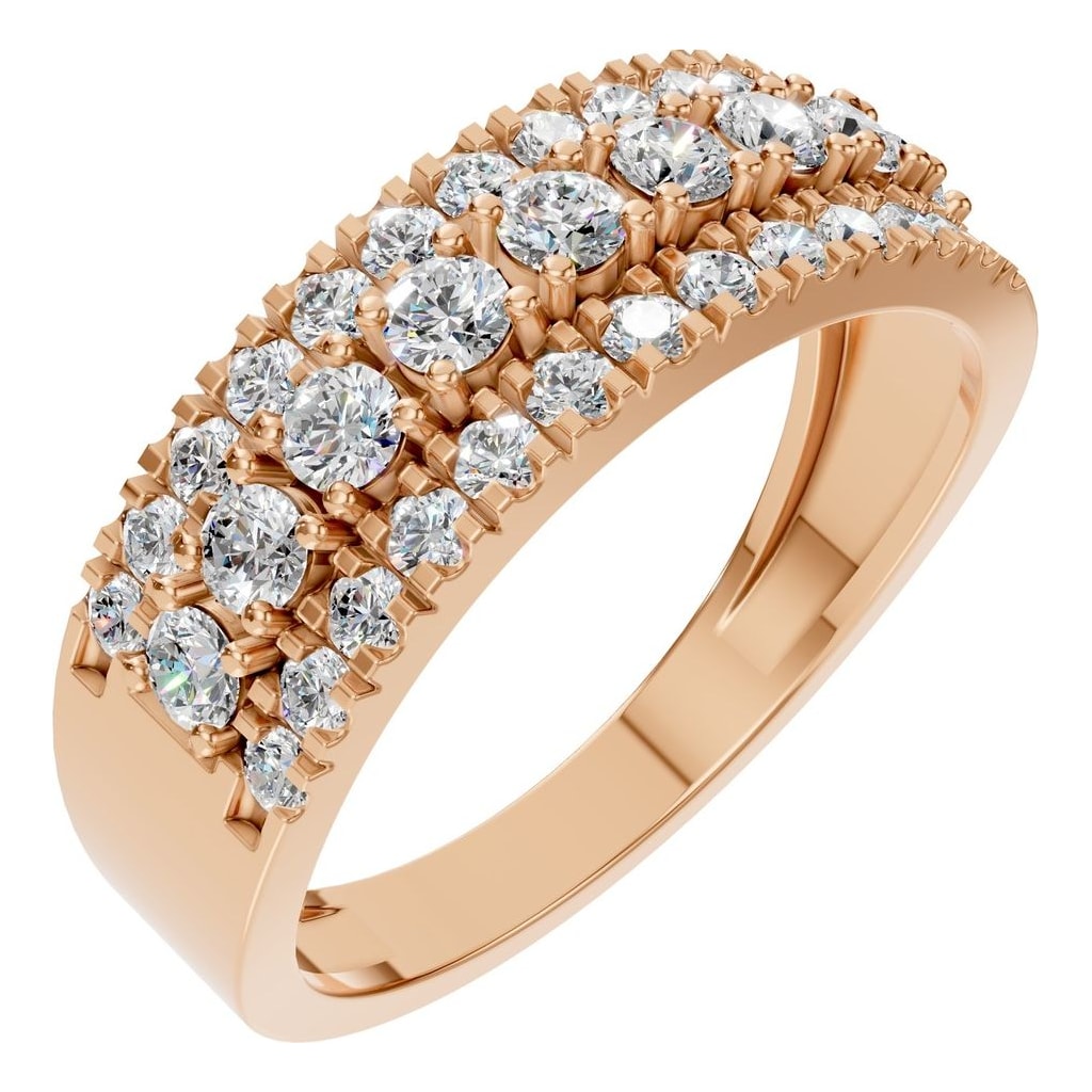 RI-9541 Rose Gold Ring SET - Main View