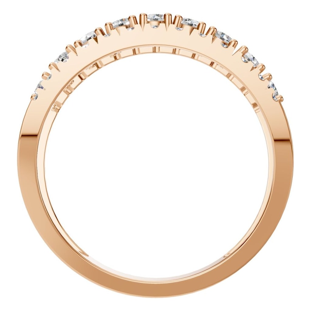RI-9541 Rose Gold Ring SET - Top View