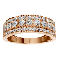 RI-9541 Rose Gold Ring SET - Front View